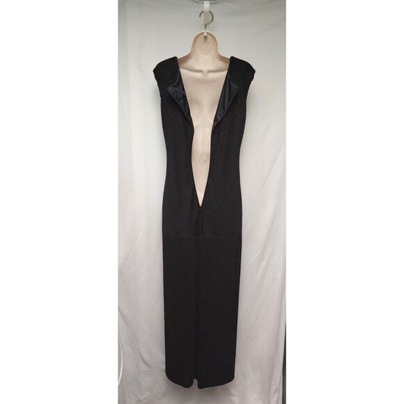 ALEX EVENINGS Womens Black Scoop-Neck Maxi Fit + Flare Dress 10 - Picture 4 of 9